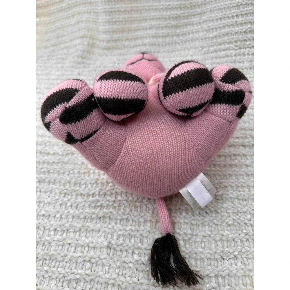 Animal Adventure Jungle Knits Lion Plush Pink Striped Stuffed Animal Toy 8in‎
